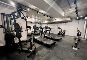 Posilňovňa alebo fitness centrum v ubytovaní Tuż przy plaży - nowoczesny apartament z tarasem i pięknym widokiem na Bałtyk