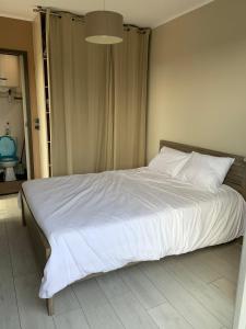 Posteľ alebo postele v izbe v ubytovaní Appartement avec terrasse vue mer 50 mètres de la plage