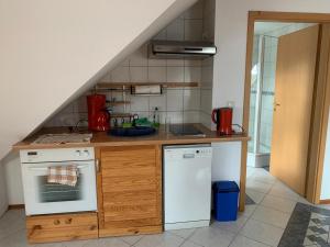 Kuchyň nebo kuchyňský kout v ubytování Ferienwohnung Sophie