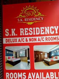 a collage of photos of a room with a bedroom at S K RESIDENCY in Bangalore