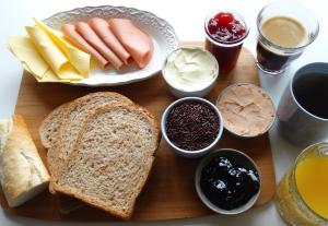 Frühstücksoptionen für Gäste der Unterkunft Vegotel