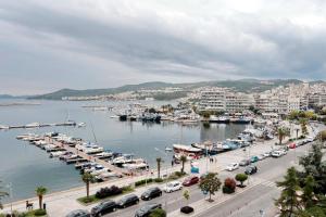 a harbor with a bunch of boats in the water at SEAVIEW KAVALA PORT in Kavála