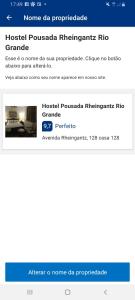 a screenshot of the website of the household potassium fireplace trig grandvisor at Hostel Pousada Rheingantz Rio Grande in Rio Grande