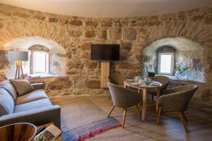 TV a/nebo společenská místnost v ubytování Muehlbastei-Bautzen - Turm Suite