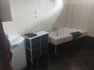 Kúpeľňa v ubytovaní Apartmány u Mlýna + 30 fotografií