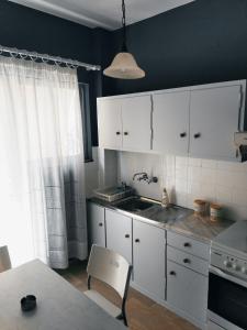 Kuchyň nebo kuchyňský kout v ubytování Villa Artemida