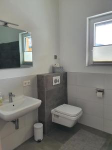 A bathroom at Ferienhäuser Seetraum Premium Card inklusive Még 4 kép