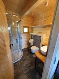 Koupelna v ubytování Dom pod Baranią - Wisła - sauna, jacuzzi, tężnia & widok na góry + 37 fotografií