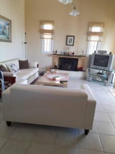 A television and/or entertainment centre at Derveni Summer House