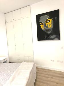 Łóżko lub łóżka w pokoju w obiekcie Apartamento Fuerteventura