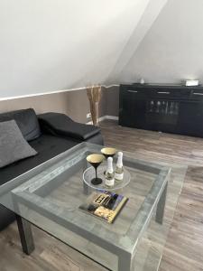Příslušenství pro přípravu čaje a kávy v ubytování Uhse Wohlfühloase