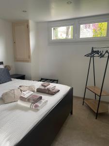 Giường trong phòng chung tại Gîte l’Inattendu