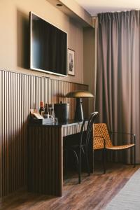 TV a/nebo společenská místnost v ubytování Hotel Strana + 37 fotografií