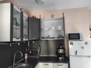uma cozinha com um lavatório e um frigorífico em IGLIKA 2 SNOWY NIGHT V 31 em Borovets