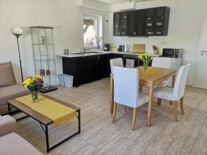 Kuchyň nebo kuchyňský kout v ubytování Ferienwohnung Sonnenberg an der Weinstraße