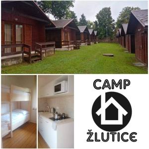 Žlutice的住宿－Autokemp Žlutice，两张露营照片
