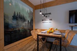 Televízia a/alebo spoločenská miestnosť v ubytovaní Apartament Forest Centrum