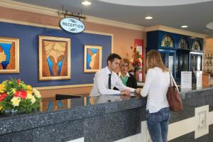 The lobby or reception area at Eleni Holiday Village