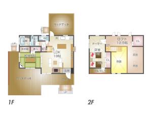 a floor plan of a house with at びわ湖ハイドアウト in Takashima