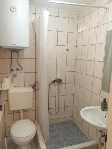 a bathroom with a toilet and a sink at Apartmani Župa in Tivat +8 photos