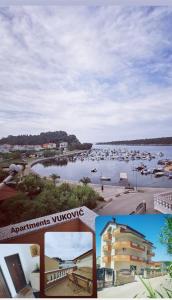 Výhled na bazén z ubytování Apartmani Vuković nebo okolí