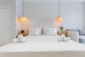 Krevet ili kreveti u jedinici u okviru objekta Hesperides Hotel Pefkochori
