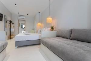Krevet ili kreveti u jedinici u okviru objekta Hesperides Hotel Pefkochori