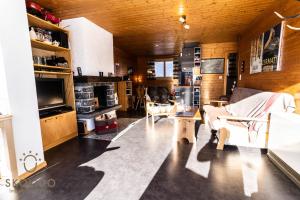 Kuchyň nebo kuchyňský kout v ubytování Chalet Lärchenwinkel, Riederalp Golmenegg