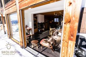 Posezení v ubytování Chalet Lärchenwinkel, Riederalp Golmenegg