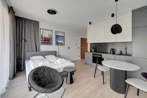 Kuchyňa alebo kuchynka v ubytovaní Gdańsk Comfort Apartaments Łąkowa