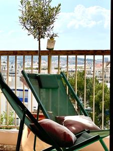 Balkon lub taras w obiekcie RoofTop Apartement - Quartier Croisette - Esc'Appart