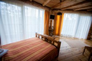 Rúm í herbergi á Greete Motel