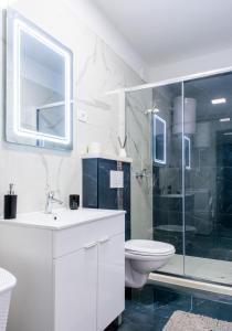 Koupelna v ubytování Apartman Lu