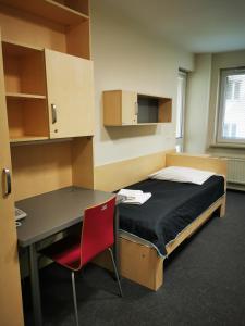 Postel nebo postele na pokoji v ubytování Dom Studencki Zaułek