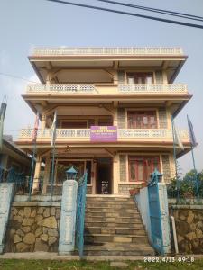 a building with stairs in front of it at HOTEL ICE VIEW POKHARA in Pokhara