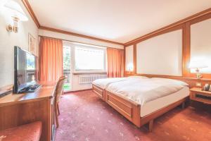 TV a/nebo společenská místnost v ubytování Antares Hotel