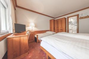 TV a/nebo společenská místnost v ubytování Antares Hotel