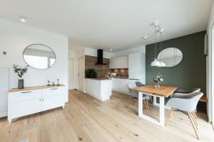 Kuchyň nebo kuchyňský kout v ubytování Boutique Hotel Zum Rosenbaum