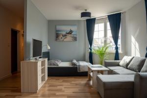 Posezení v ubytování Apartamenty Na Winklu Blue