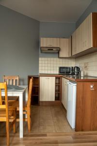 Kuchyň nebo kuchyňský kout v ubytování Apartamenty Na Winklu Blue