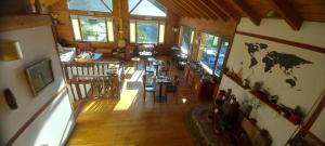 an overhead view of a living room in a house at La Roca de la Patagonia in Villa La Angostura