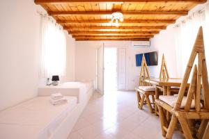Letto o letti in una camera di Mykonos in White