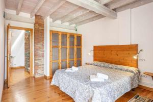 Postel nebo postele na pokoji v ubytování Casa con jardín cerca de la playa El porton