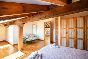 Postel nebo postele na pokoji v ubytování Casa con jardín cerca de la playa El porton