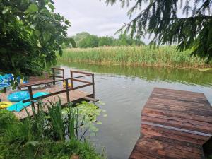 Widok na rzekę nieopodal tego domu wakacyjnego