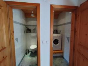 Koupelna v ubytování Mooslechnerhof