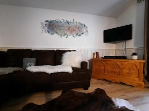 Telewizja i/lub zestaw kina domowego w obiekcie Appartement 'Oachkatzl'
