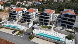 an aerial view of buildings in a city at Apartment Emarin in Banjole