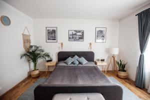 Posteľ alebo postele v izbe v ubytovaní Csendeskert Wellness Apartments - Garden, grill, chill