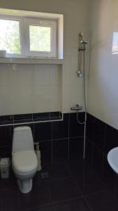 a bathroom with a toilet and a sink at Mero House in Kutaisi